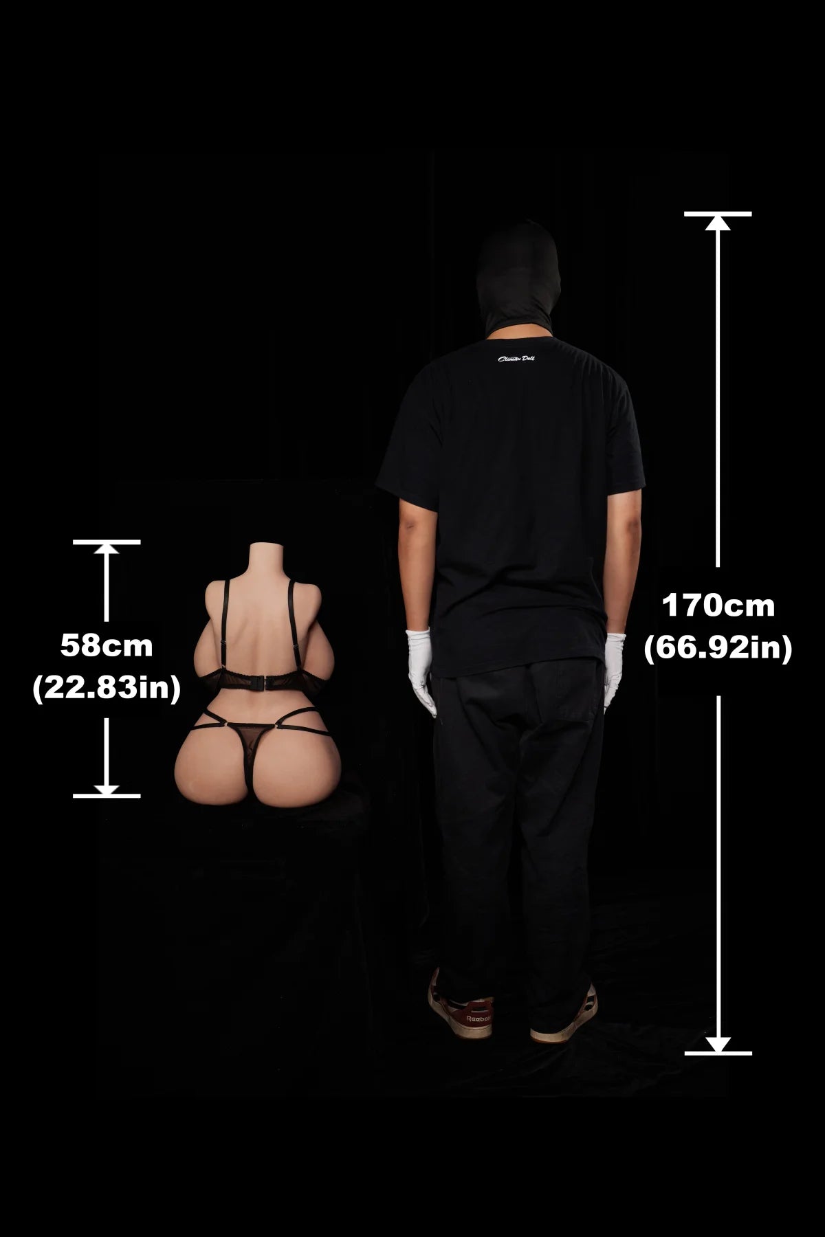 Ultra Lightweight Silicone Sex Torso Big Tits Realistic Curve Model Uw58