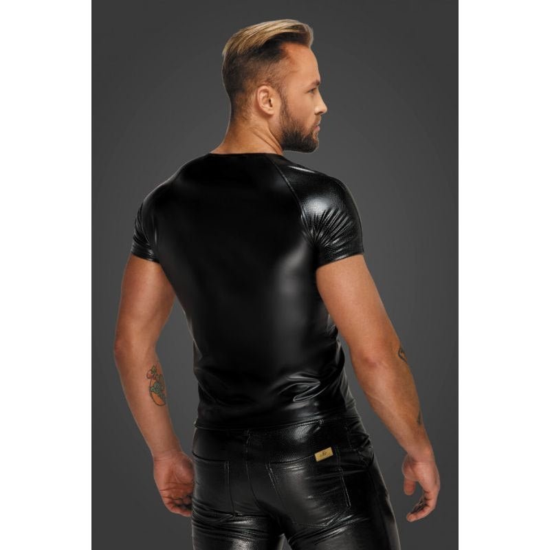 Wetlook T-Shirt with Snake Wetlook Sleeves - Lingerie