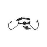 Whip Smart Diamond Ball Gag w Nipple Clips Black - Naughty by Nature Adult Store