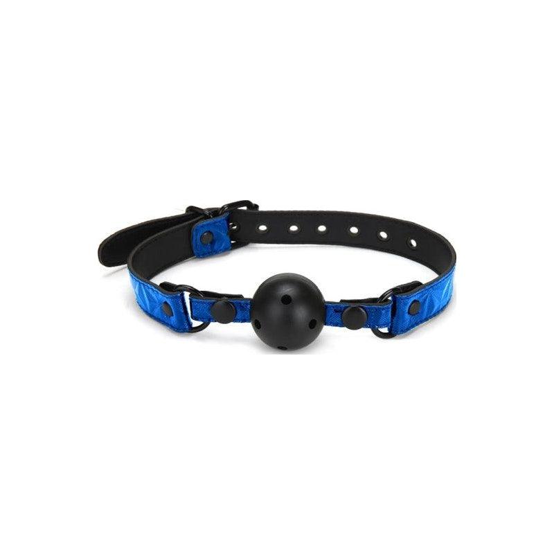 Whip Smart Diamond Deluxe Ball Gag Blue - Adult Toys
