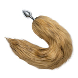 WhipSmart Furry Tales 14 Inch Brown Fox Tail - Metal 6.3 cm Butt Plug with Brown Fox Tail - Anal Toys