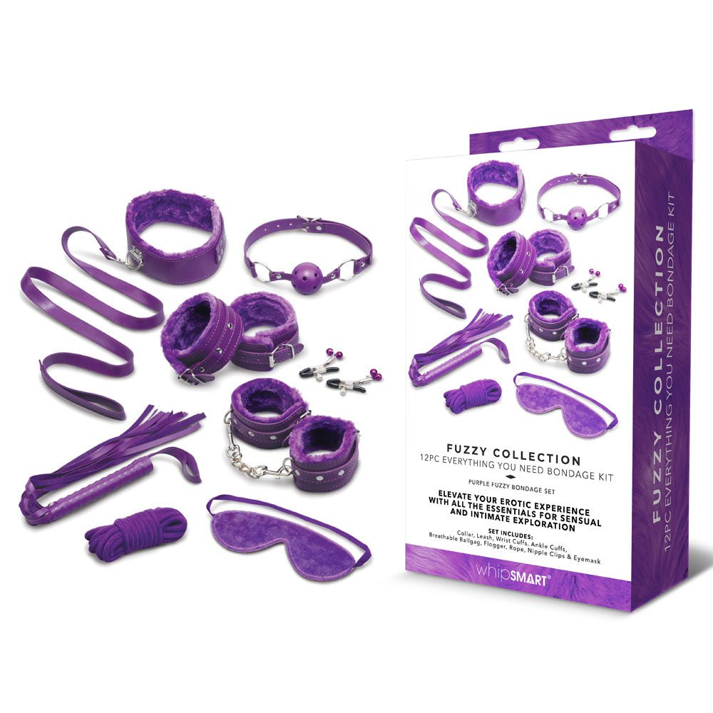 WhipSmart Fuzzy Collection Bondage Kit for Couples Play - BONDAGE-TOYS