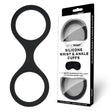 WhipSmart Silicone Wrist & Ankle Cuffs - Black - Black Restraints with Bonus Eye Mask - BONDAGE - TOYS
