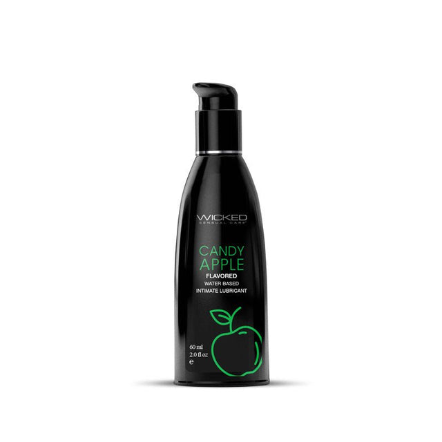 Wicked Aqua Candy Apple Flavoured Lubricant - 60 ml (2 oz) Bottle - LOTIONS & LUBES