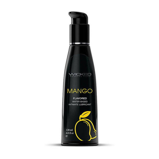 Wicked Aqua Mango Flavoured Water Lubricant - 120 ml (4 oz) Bottle - LOTIONS & LUBES