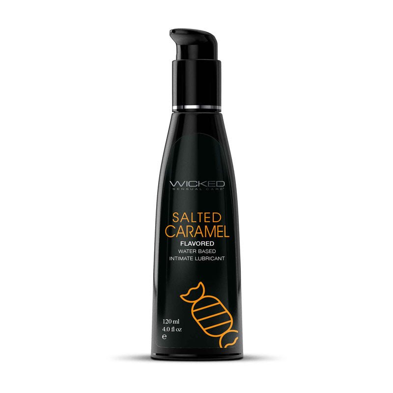 Wicked Aqua Salted Caramel Flavoured Lubricant - 120 ml (4 oz) Bottle - LOTIONS & LUBES