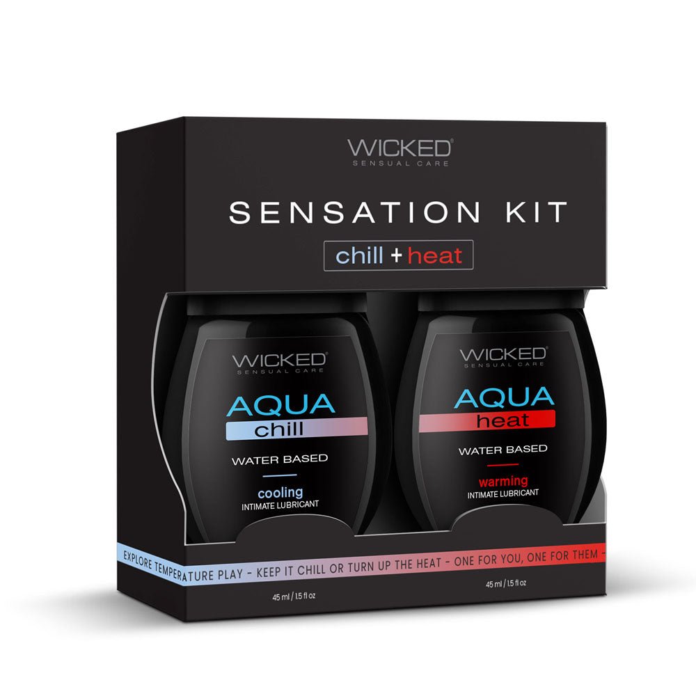 Wicked Sensation Kit - Warming & Cooling Water Based Lubricants - 2 Pack of 120 ml Bottles - LOTIONS & LUBES