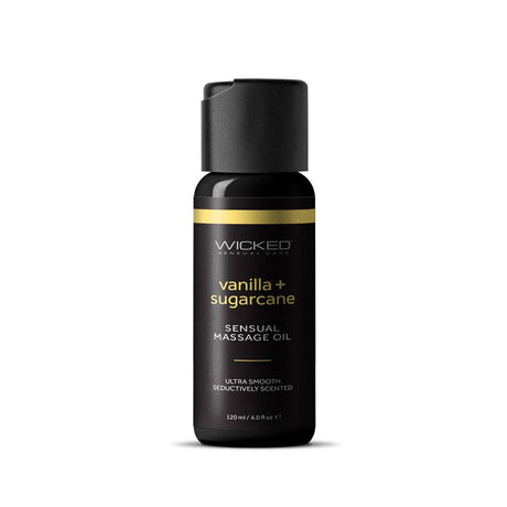 Wicked Sensual Massage Oil - Vanilla + Sugarcane - LOTIONS & LUBES