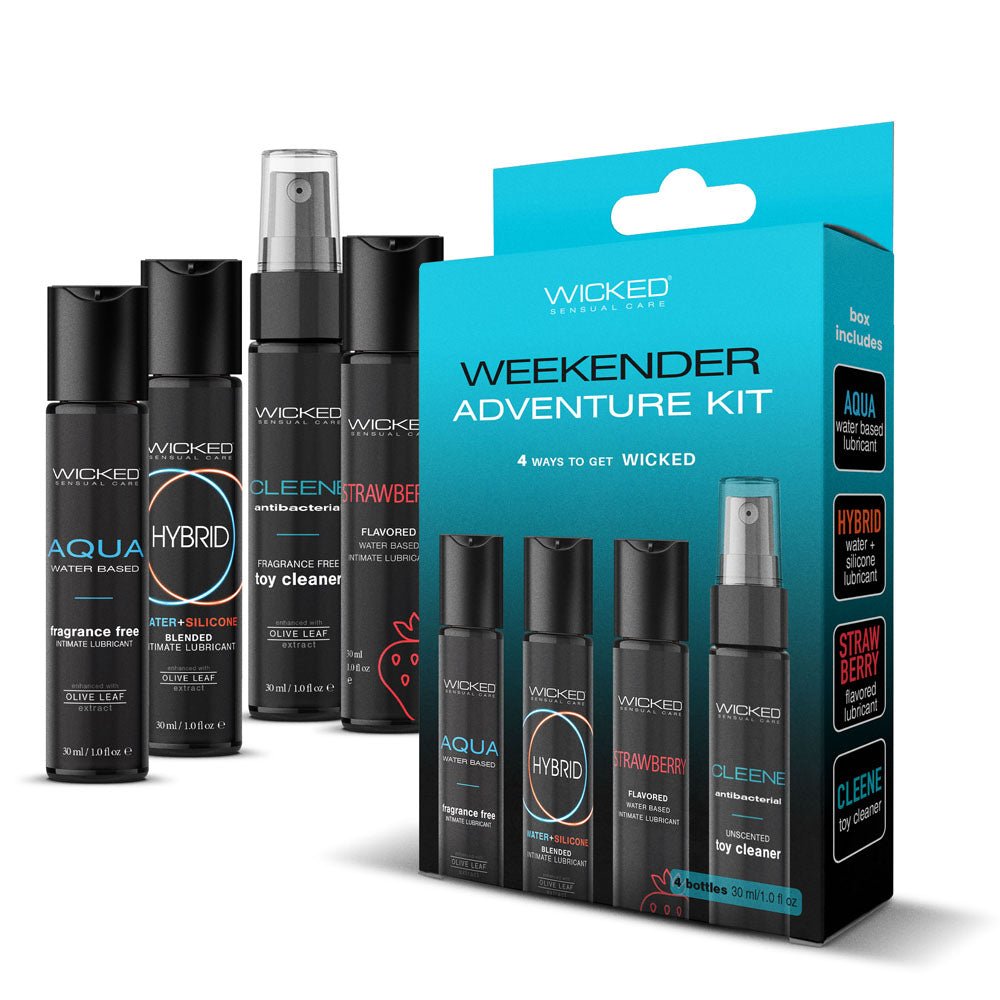 Wicked Weekender Adventure Kit | 4 - Pack Travel Lubricants & Toy Cleaner - LOTIONS & LUBES