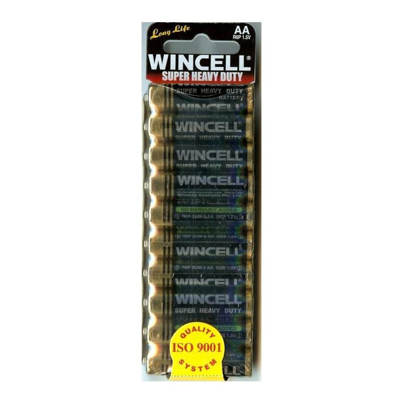 Wincell Super Heavy Duty AA Shrink 10Pk Battery - Stationary
