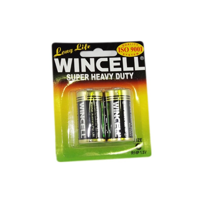 Wincell Super Heavy Duty C Size Carded 2Pk Battery - Stationary