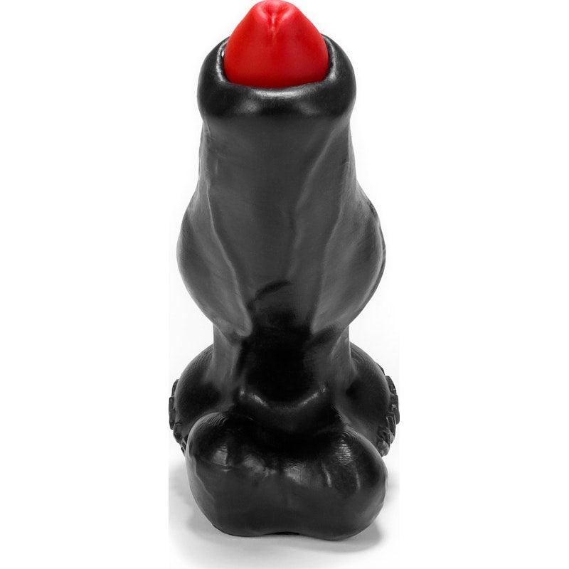 Woof Hollow Plug w Stopper Black Red - Adult Toys