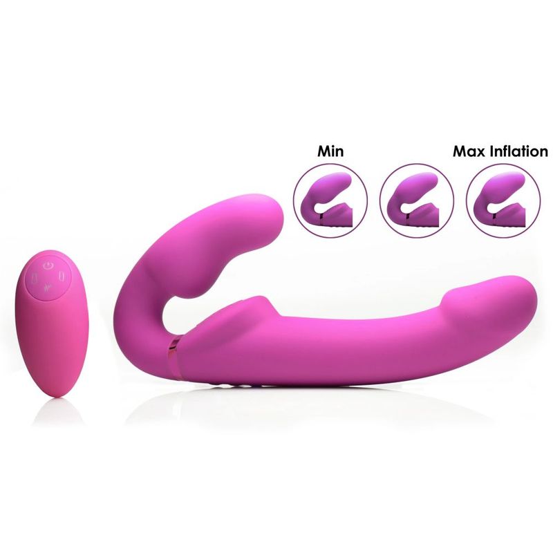 Worlds 1st Remote Control Inflatable Ergo - Fit Strapless Strap - On - Adult Toys