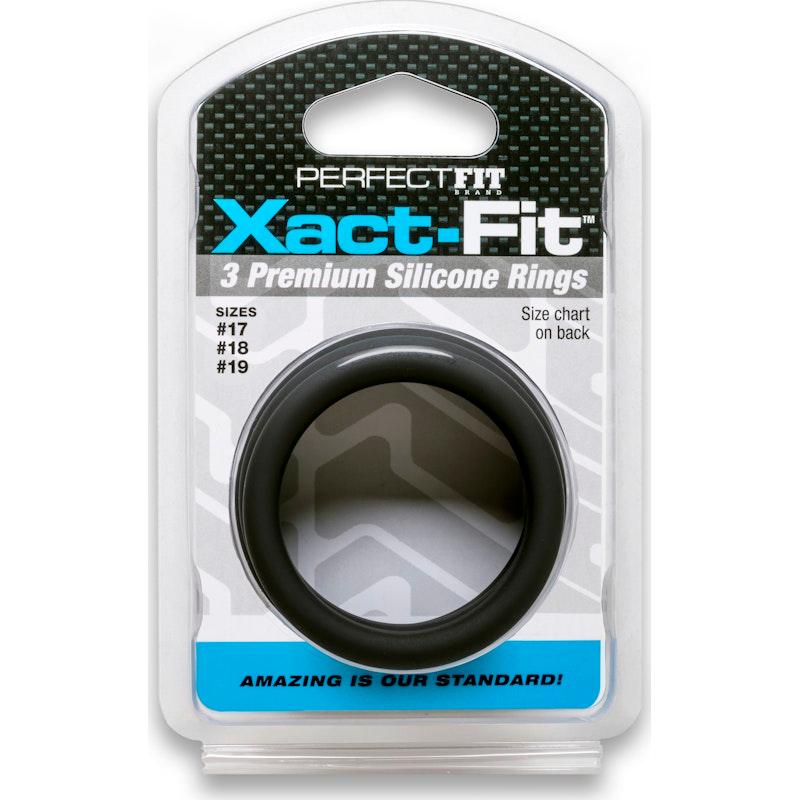 Xact-Fit Silicone Rings Large 3 Ring Kit - Adult Toys