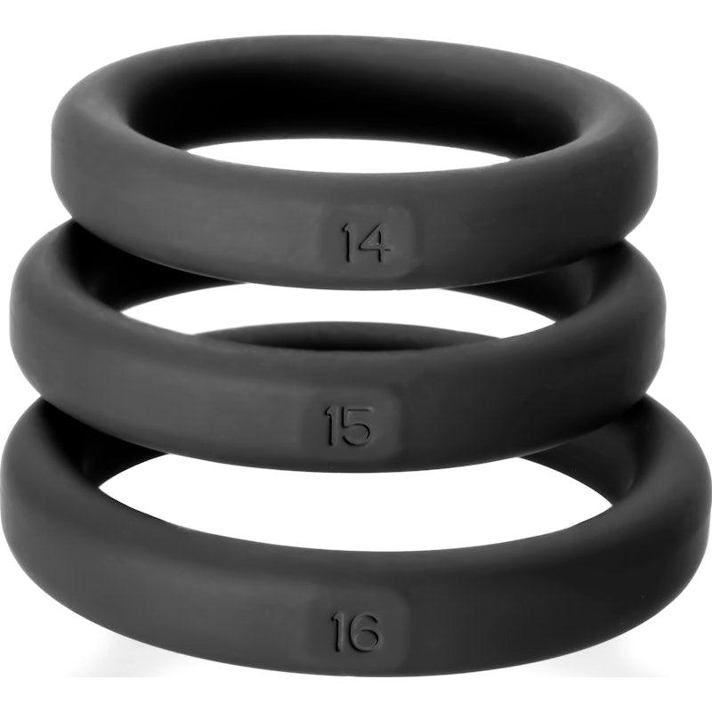 Xact-Fit Silicone Rings Medium 3 Ring Kit - Adult Toys