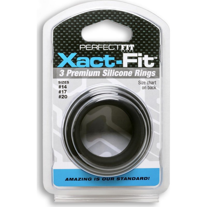 Xact-Fit Silicone Rings Mixed 3 Ring Kit - Adult Toys