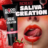 XR Brands Good Blow Warming Oral Sensation Gel - Strawberry, 44ml - LOTIONS & LUBES