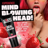 XR Brands Good Blow Warming Oral Sensation Gel - Strawberry, 44ml - LOTIONS & LUBES