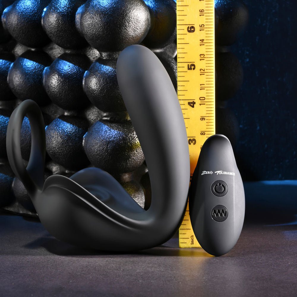 Zero Tolerance Ballin Black Prostate Massager Cock Ring Remote - ANAL TOYS