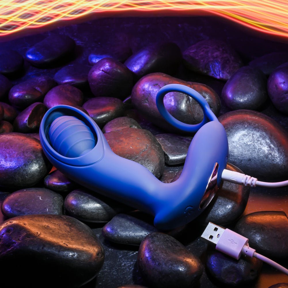 Zero Tolerance EXTRA MILE - Blue USB Rechargeable Vibrating Prostate Massager - Anal Toys