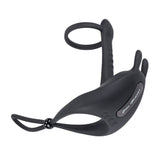 Zero Tolerance SADDLE UP - Black USB Rechargeable Vibrating Cock & Ball Rings - COCK RINGS