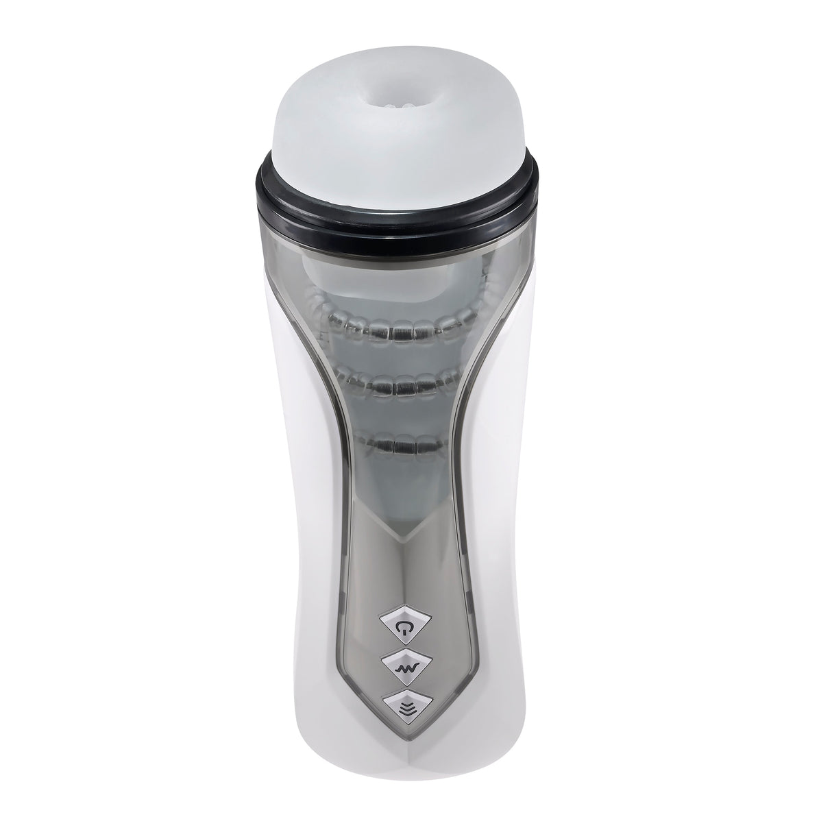 Zero Tolerance STROKING BUDDY - White USB Rechargeable Vibrating & Thrusting Stroker - MASTURBATORS