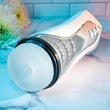 Zero Tolerance STROKING BUDDY - White USB Rechargeable Vibrating & Thrusting Stroker - MASTURBATORS