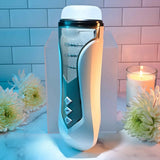 Zero Tolerance STROKING BUDDY - White USB Rechargeable Vibrating & Thrusting Stroker - MASTURBATORS