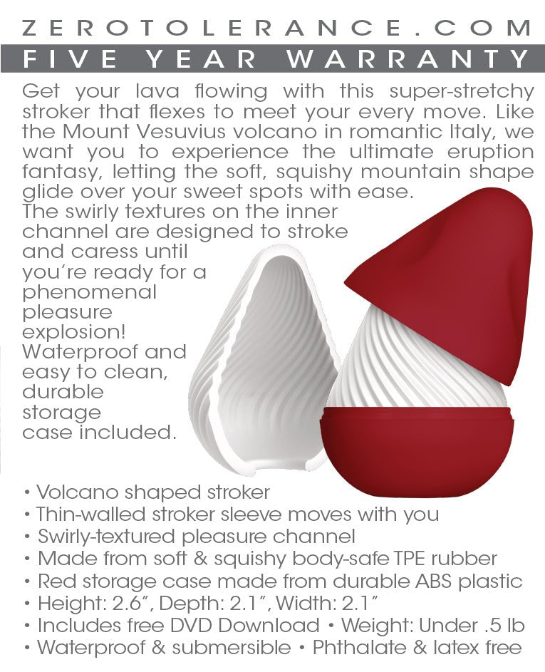 Zero Tolerance VESUVIUS - White Mini Stroker Egg - MASTURBATORS