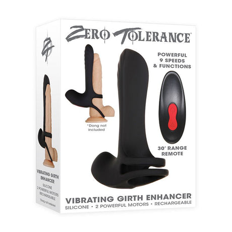 Zero Tolerance Vibrating Girth Enhancer - Black USB Rechargeable Sleeve with Wireless Remote - SLEEVES