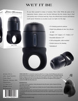 Zero Tolerance WET IT BE - Black USB Rechargeable Vibrating and Self Lubricating Stroker - MASTURBATORS