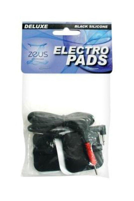 Zeus Deluxe Black Electro Pads 2 Pk - Naughty by Nature Adult Store