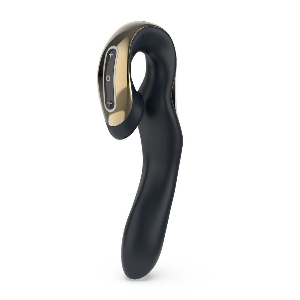 Zini Roae Special Edition - Black/Gold - Black/Gold 19.5 cm USB Rechargeable Vibrator - VIBRATORS