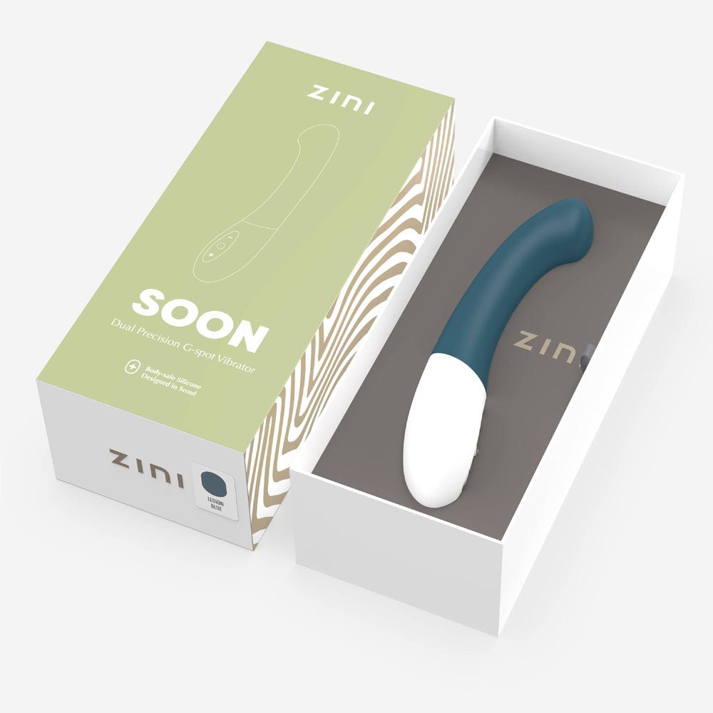 Zini Soon - Legion Blue 20 cm USB Rechargeable Vibrator - VIBRATORS