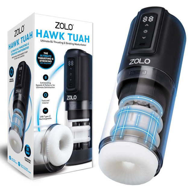 Zolo Hawk Tuah Ultimate BJ Stroker USB Rechargeable Thrusting Rotating - MASTURBATORS