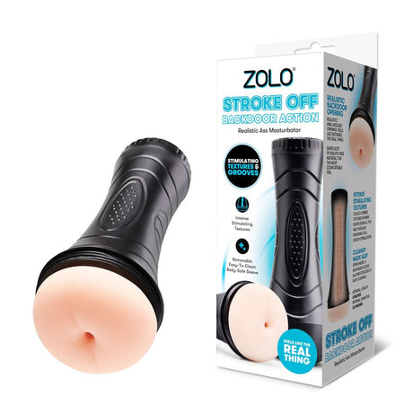 Zolo Stroke Off Backdoor Action Flesh Anal Stroker - MASTURBATORS