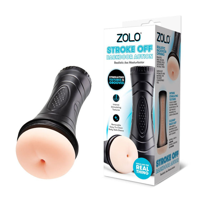 Zolo Stroke Off Backdoor Action Flesh Anal Stroker - MASTURBATORS