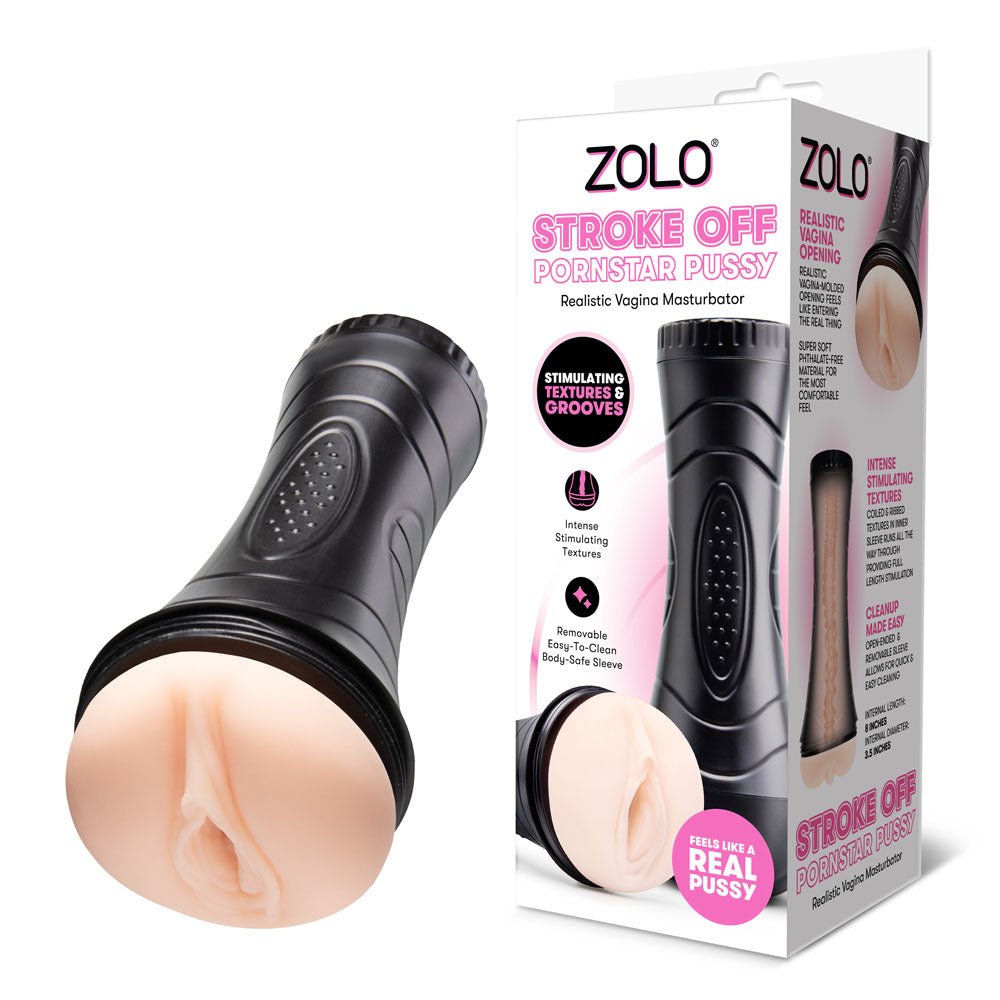 Zolo Stroke Off Flesh Vagina Stroker Toy For Realistic Pleasure - MASTURBATORS