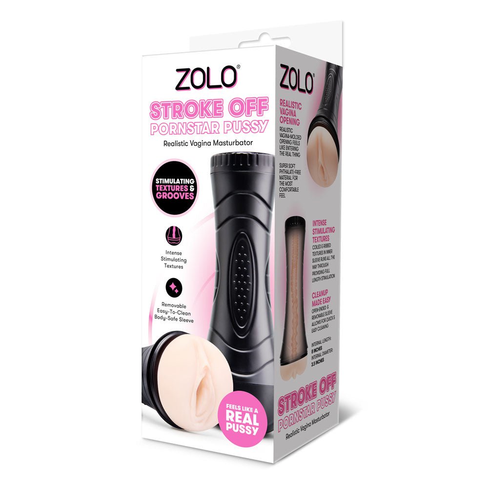 Zolo Stroke Off Flesh Vagina Stroker Toy For Realistic Pleasure - MASTURBATORS