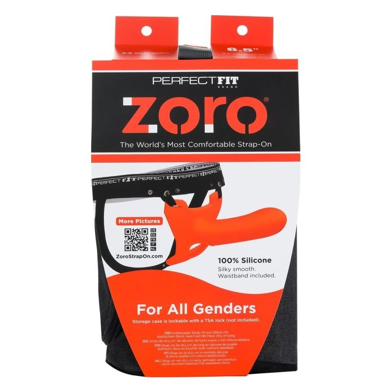 Zoro Strap - On 6.5in Orange - Adult Toys