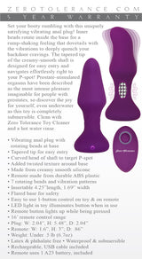 Zero Tolerance Tunnel Teaser - Purple 13.9 cm USB Rechargeable Butt Plug with Wireless Remote