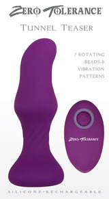 Zero Tolerance Tunnel Teaser - Purple 13.9 cm USB Rechargeable Butt Plug with Wireless Remote