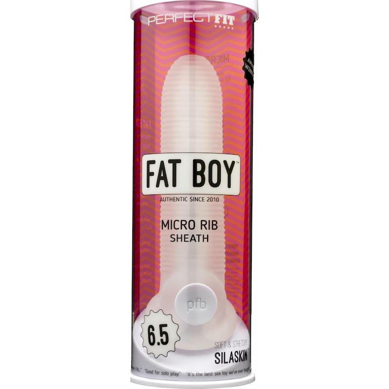 Fat Boy Micro Rib Sheath 6.5in - Naughty by Nature Adult Store