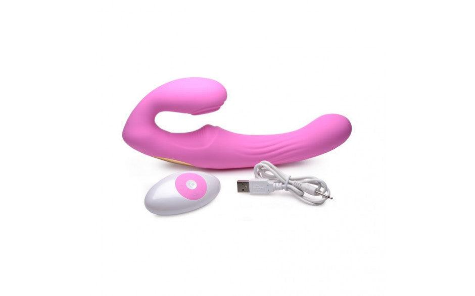 15X U-Pulse Strapless Strap-On w Remote Pink - Naughty by Nature Adult Store