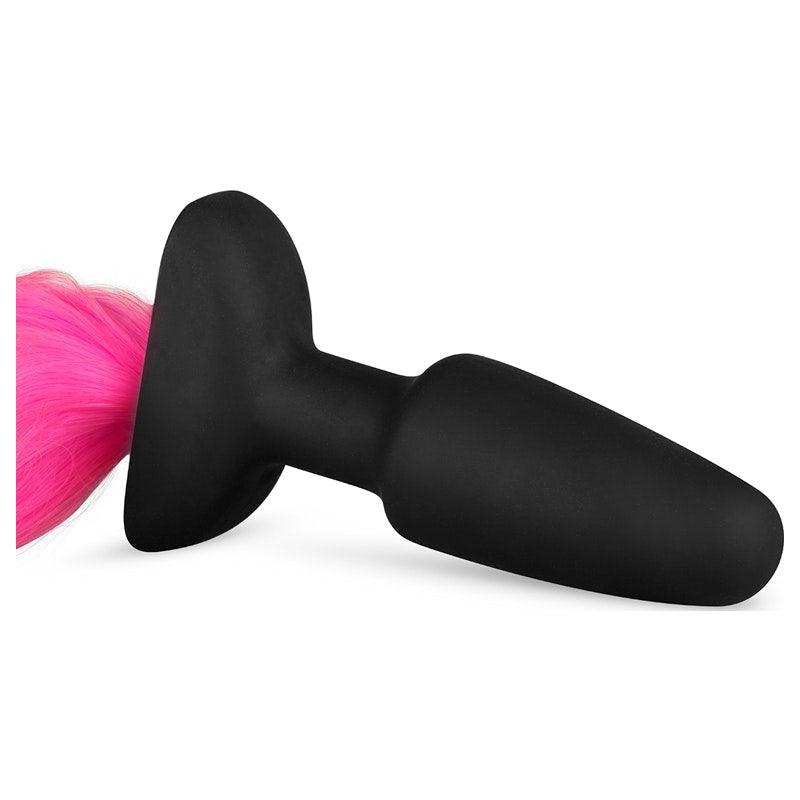 Silicone Butt Plug With Tail Pink - Naughty by Nature Adult Store