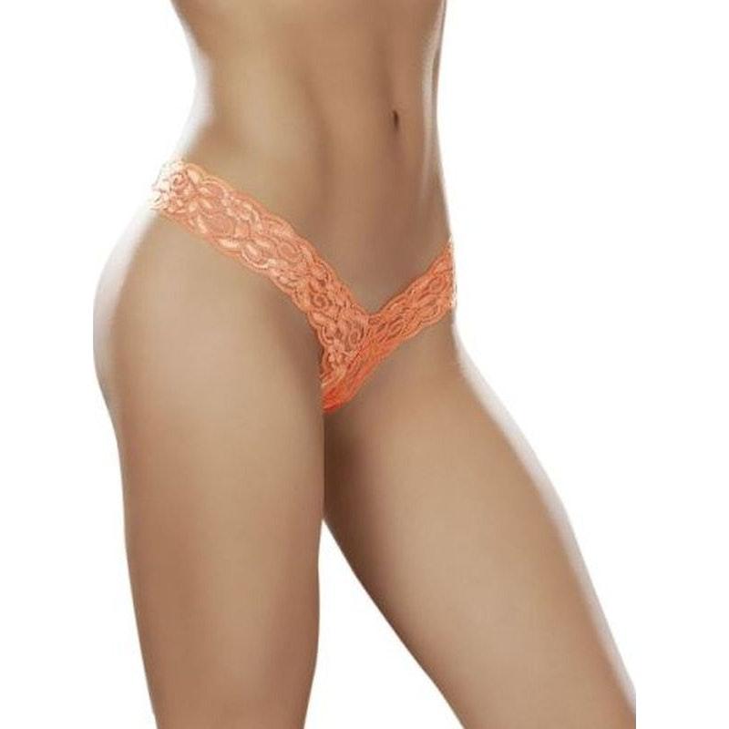 Sexy Lace Thong Orange - Naughty by Nature Adult Store