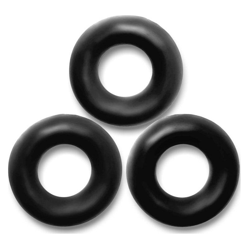 Fat Willy 3 Pc Jumbo Cockrings Black - Naughty by Nature Adult Store