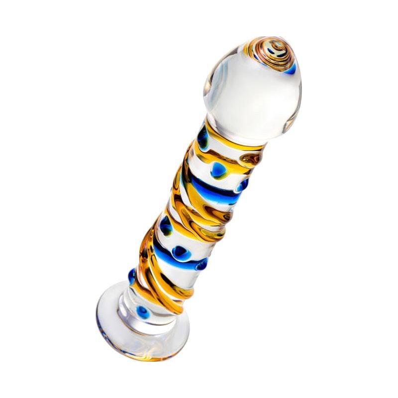 Sexus Glass Dildo Yellow 17.2cm - Naughty by Nature Adult Store