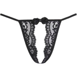 Lace Open Front G-String Black - Naughty by Nature Adult Store