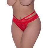 Peek-A-Boo Cheeky Panty Red - Naughty by Nature Adult Store